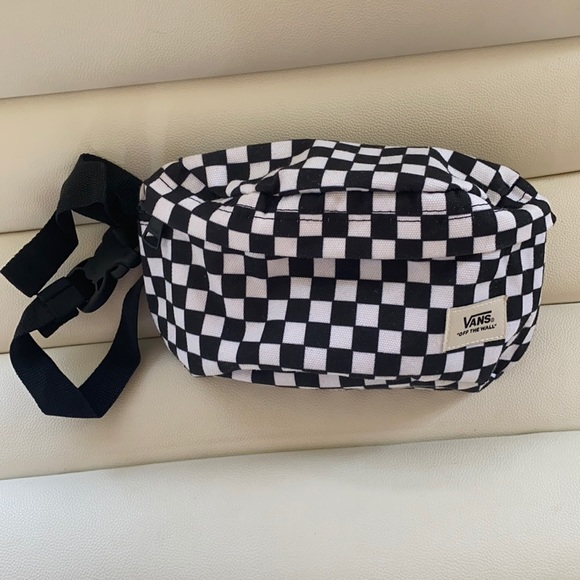 Vans Bags Vans Off The Wall Black And White Check Belt Bag Poshmark